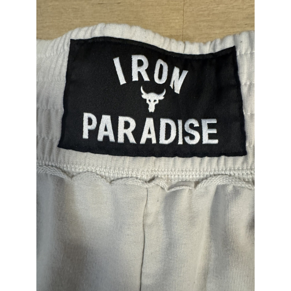 Under Armour Women Size L Gray The Rock Iron Paradise High Rise athletic Shorts - Picture 9 of 10
